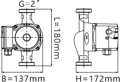 ЦИРКУЛЯЦИОННЫЙ НАСОС С 3 РЕГУЛИРОВКОЙ СКОРОСТИ, РАЗМЕР 32-8G